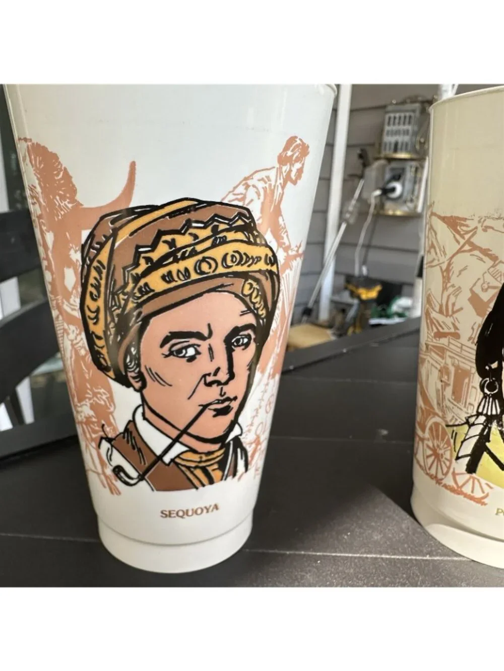 VINTAGE 1970S SLURPEE CUPS WILD WEST CHIEFS CALAMITY JANE LOT OF 6
